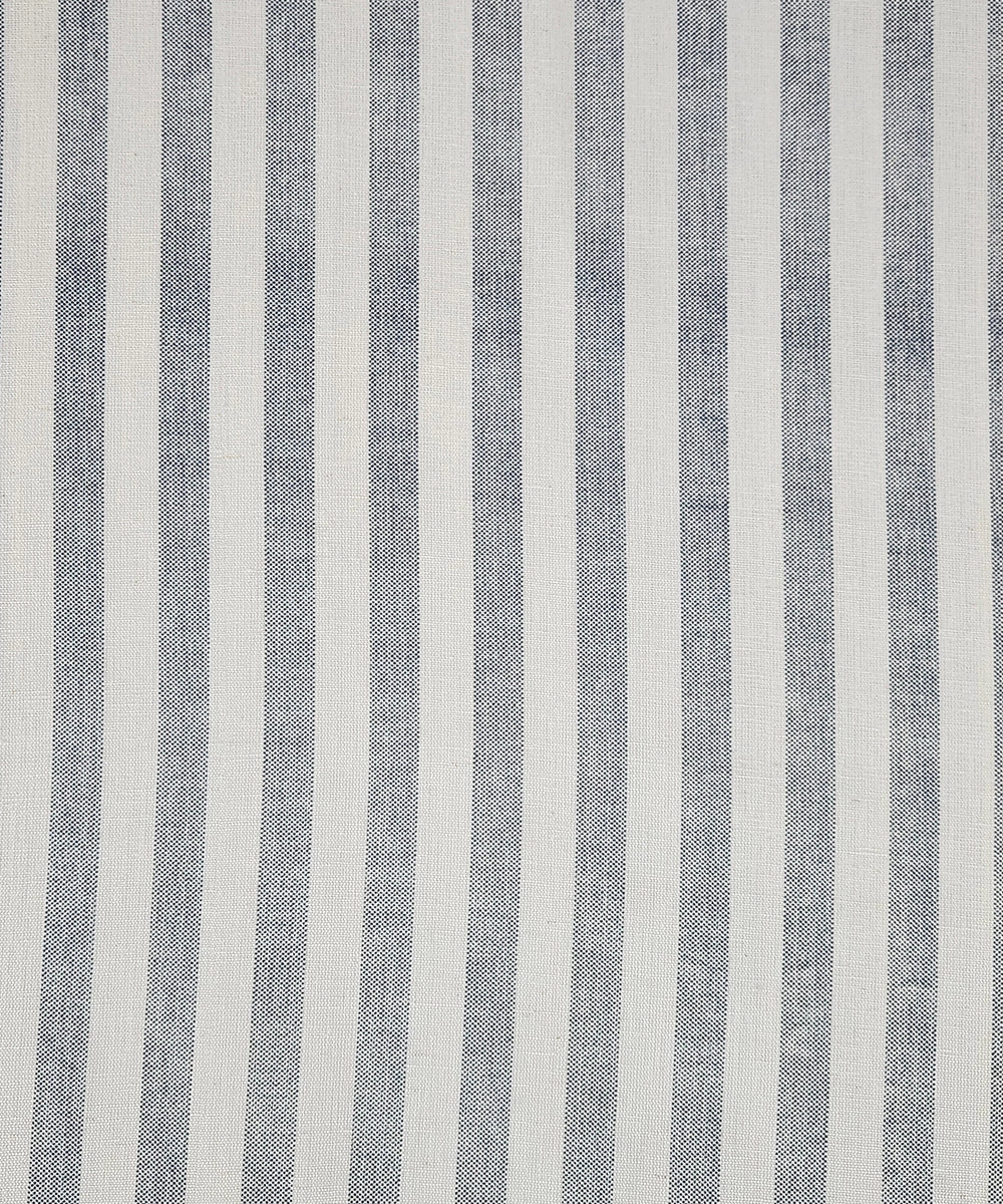White & Blue Stripe Yarn Dye Cotton Single Dohar