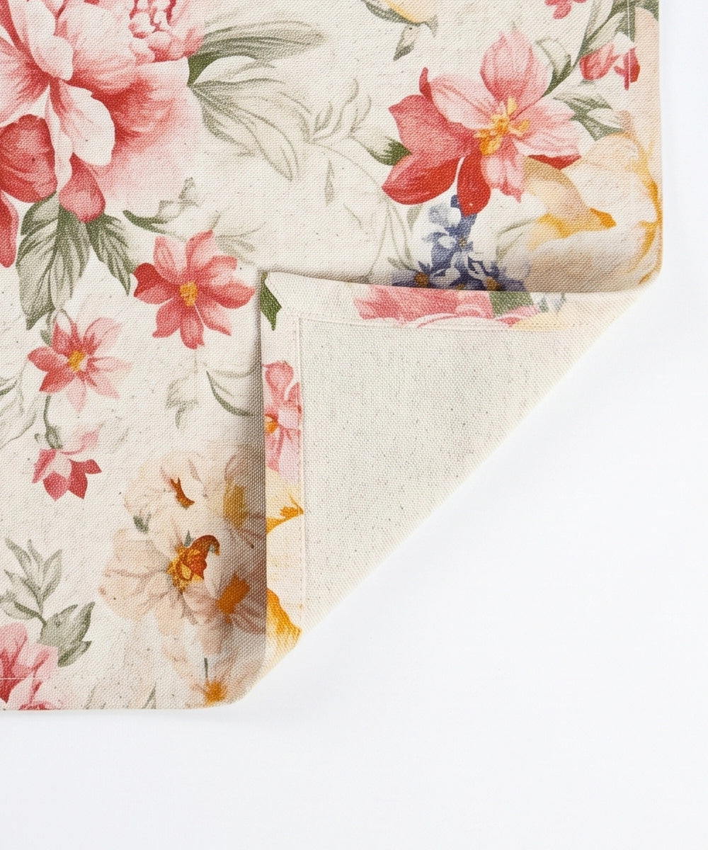 Set of 6 pcs Floral Printed Cotton Table Napkins