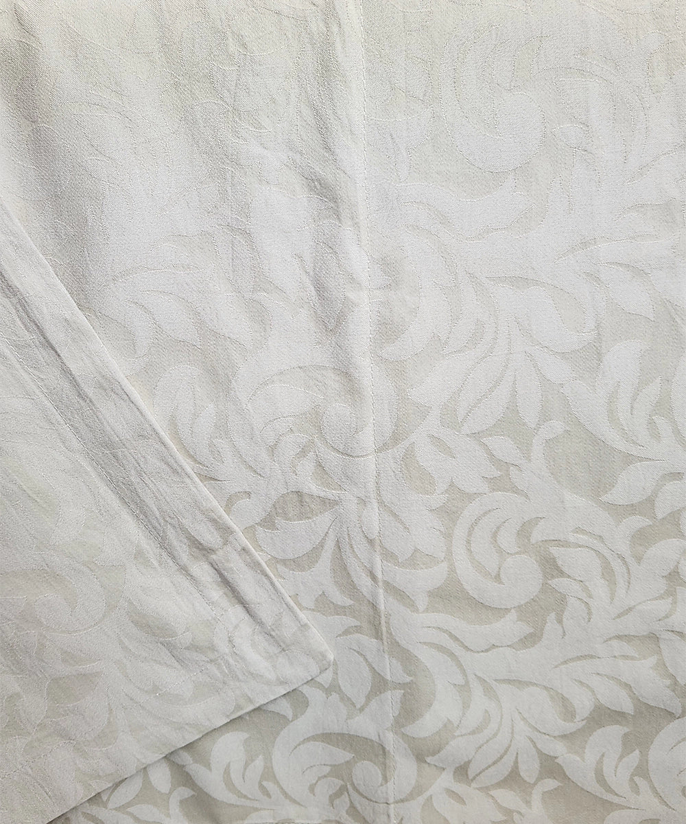 Beige Self Jacquard Cotton Single Dohar