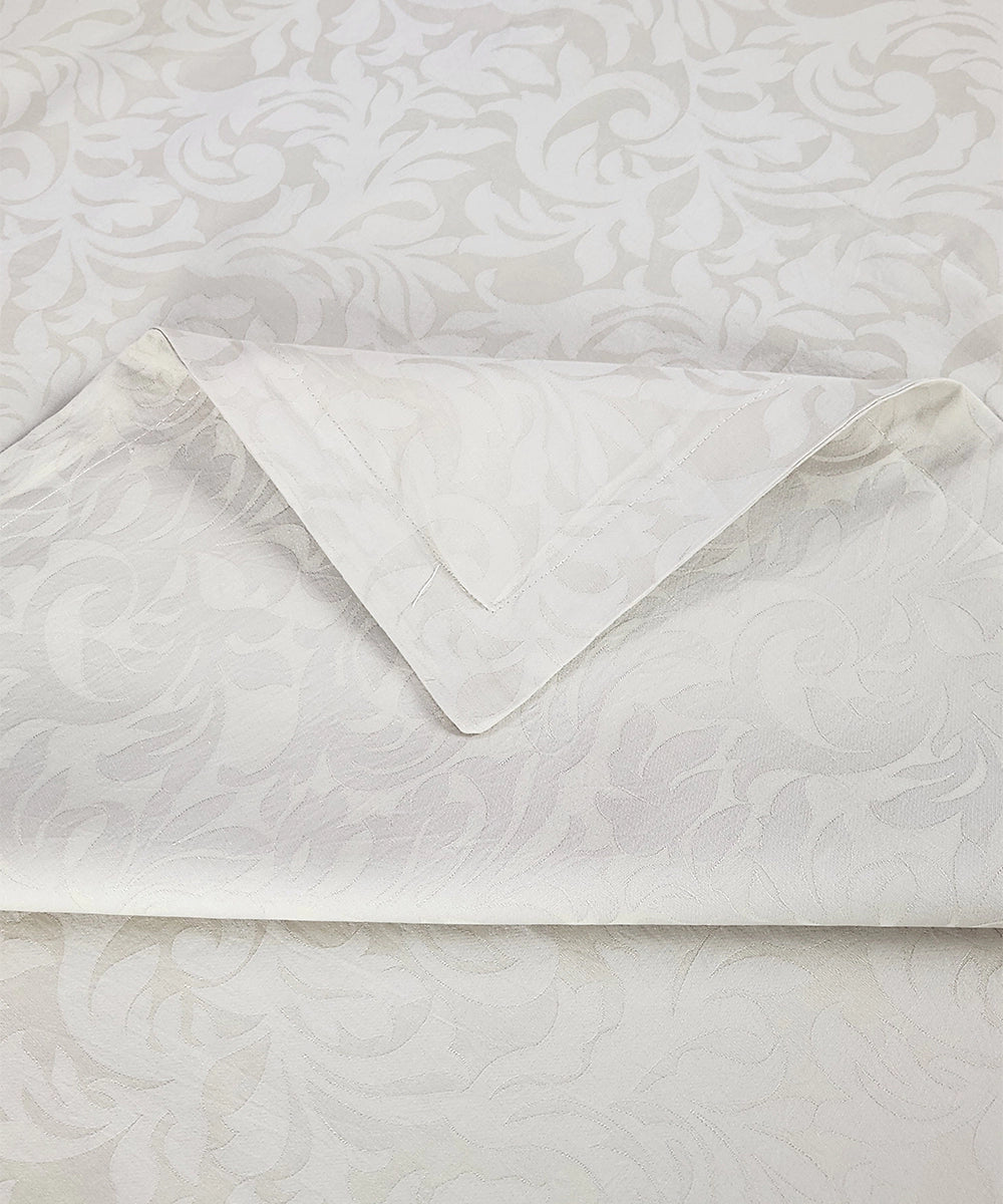 Beige Self Jacquard Cotton Single Dohar