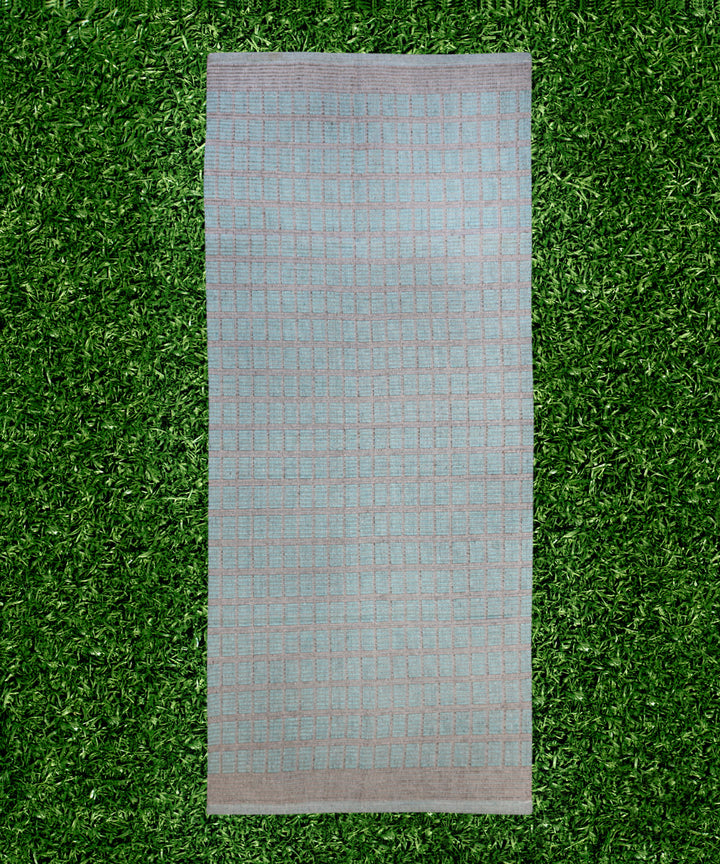 Grey & Turq Pure Handloom Cotton Yoga Mat