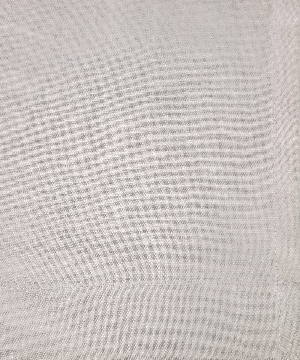 Natural Beige Pleated Cotton Curtain