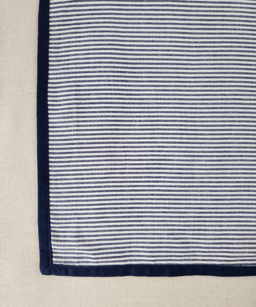 Set of 6 pcs Navy Stripe Cotton YD Table Mats