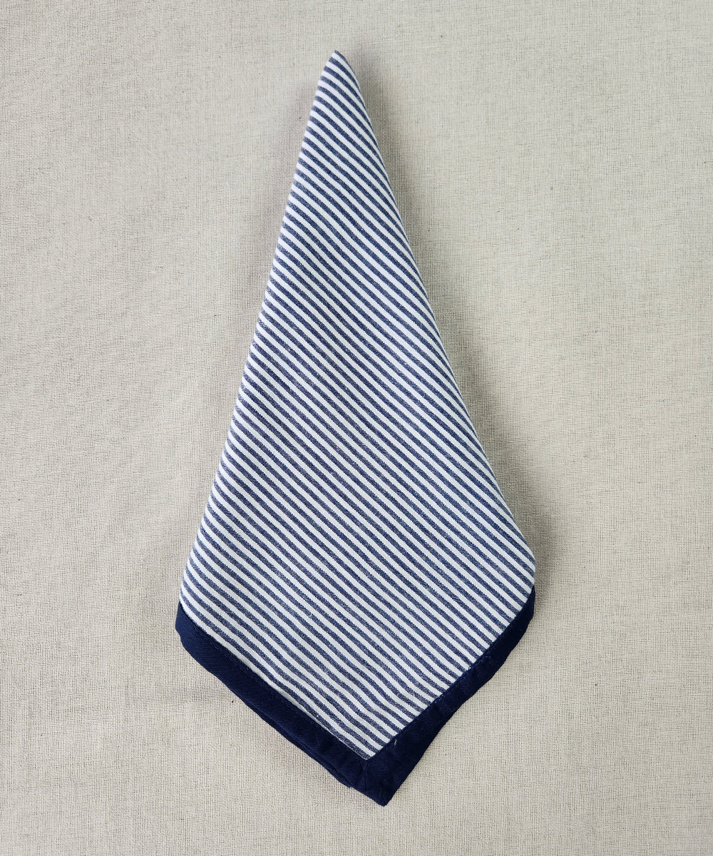 Set of 6 pcs Navy Stripe Cotton YD Table Mats