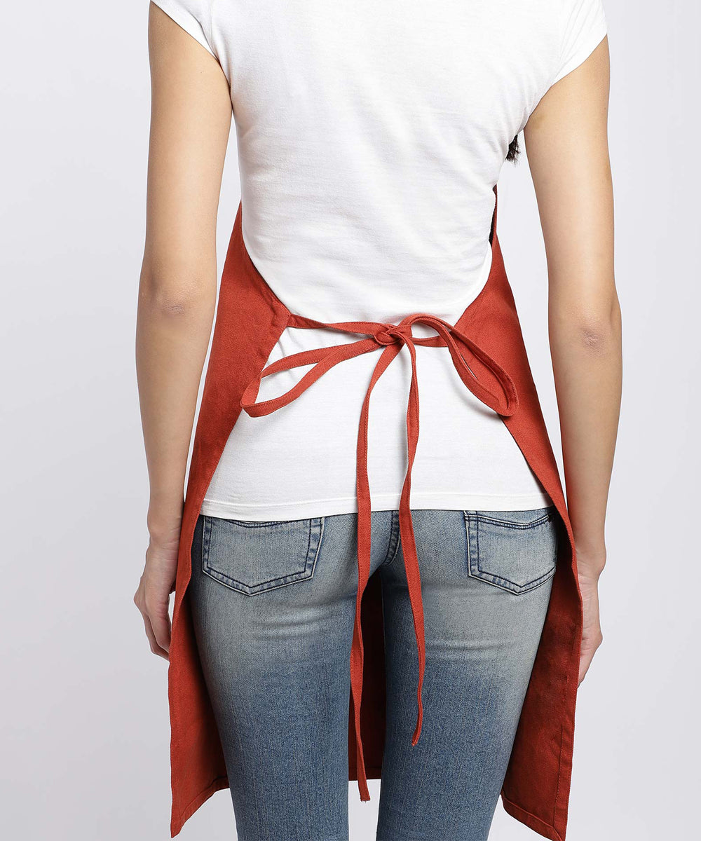 Dark Brown Multipurpose Cotton Skirt Apron