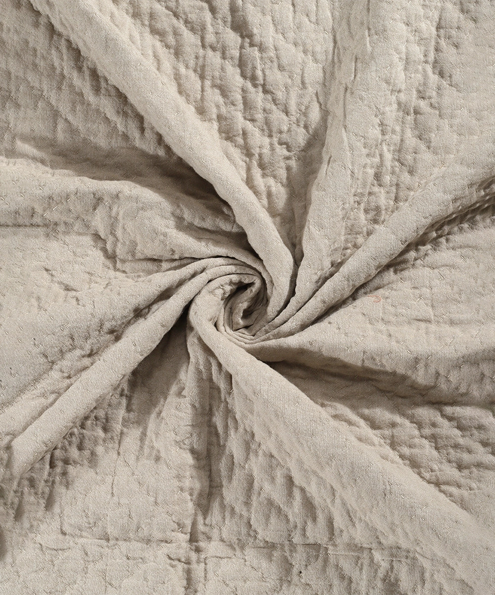 Beige, Cream & Brown Quilted Comforter with 2 Pillow Covers