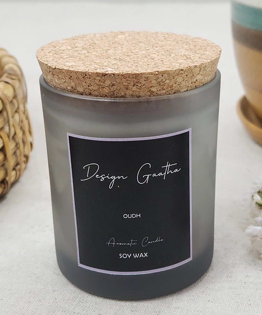 Oudh Soy Wax Candle (175 gms with 24 hrs burning time)