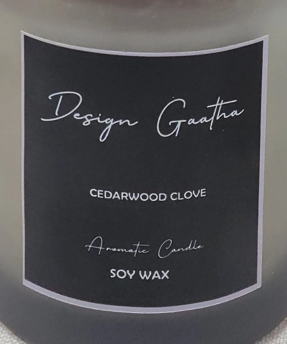 Cedarwood Clove Soy Wax Candle (175 gms with 24 hrs burning time)