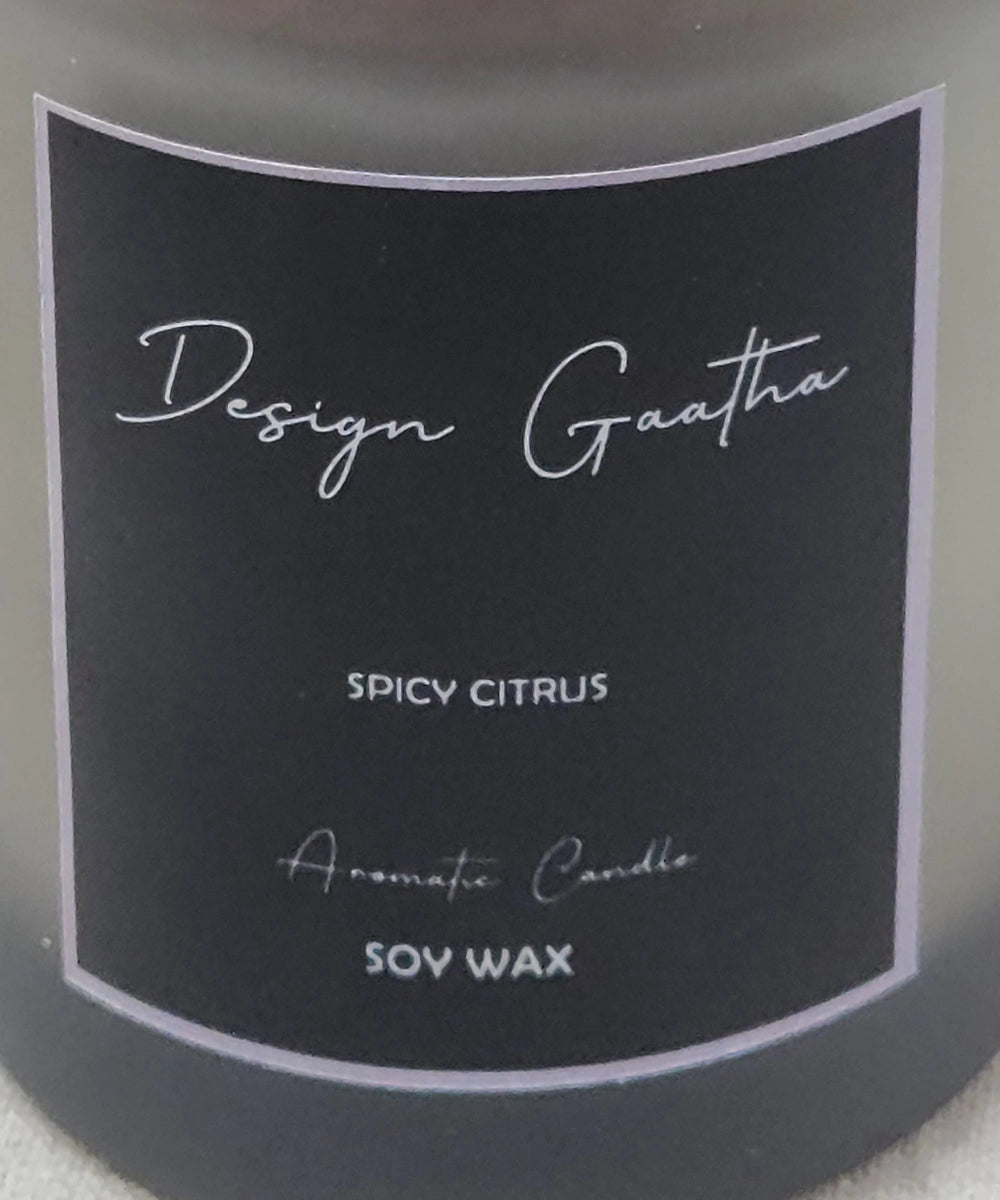 Spicy Citrus Soy Wax Candle (175 gms with 24 hrs burning time)