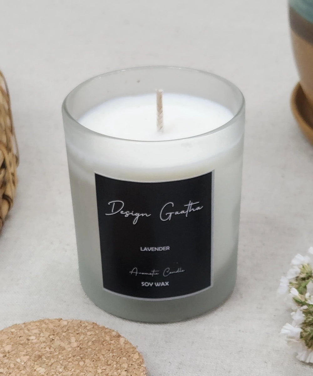Lavender Soy Wax Candle (175 gms with 24 hrs burning time)