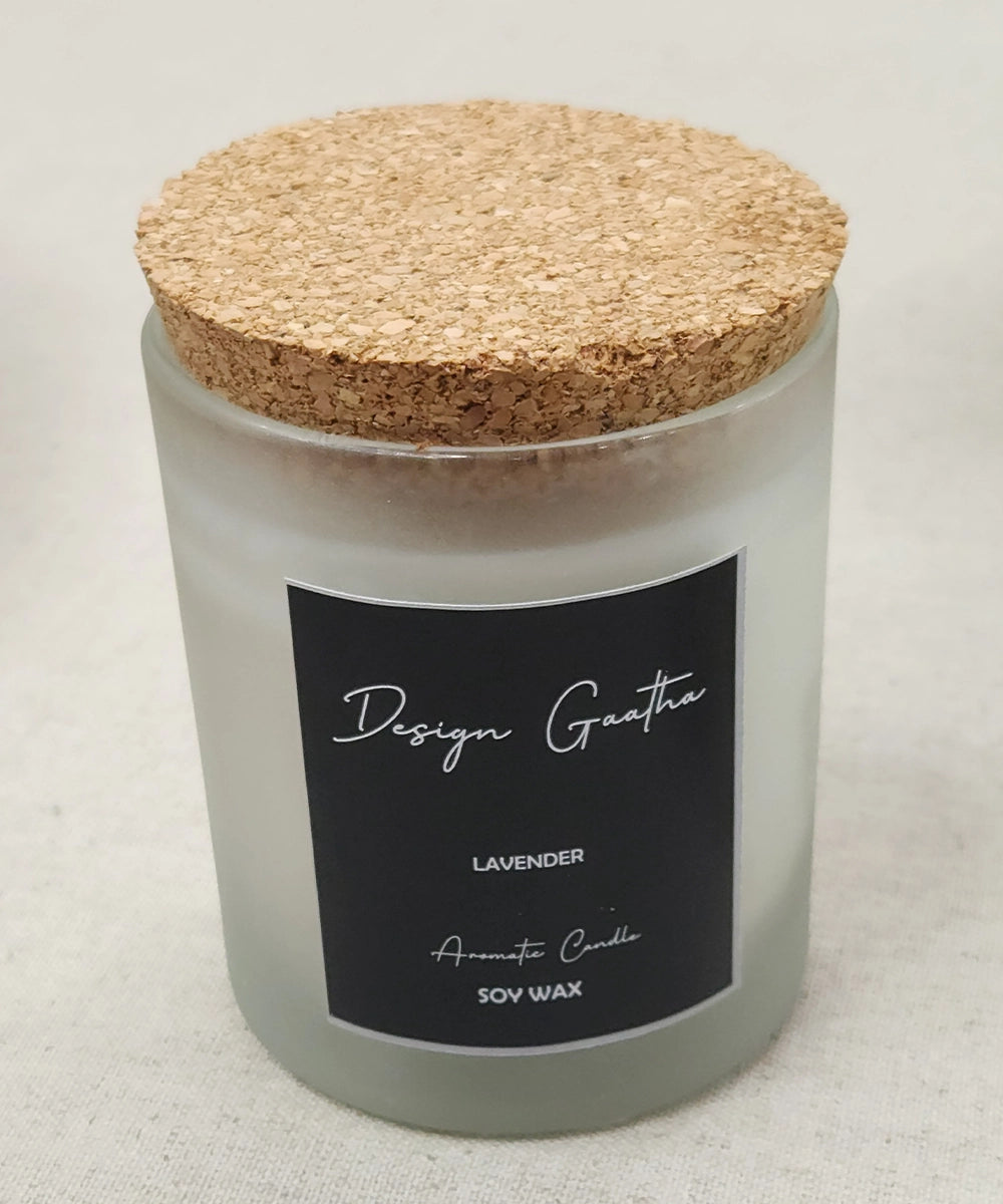 Lavender Soy Wax Candle (175 gms with 24 hrs burning time)