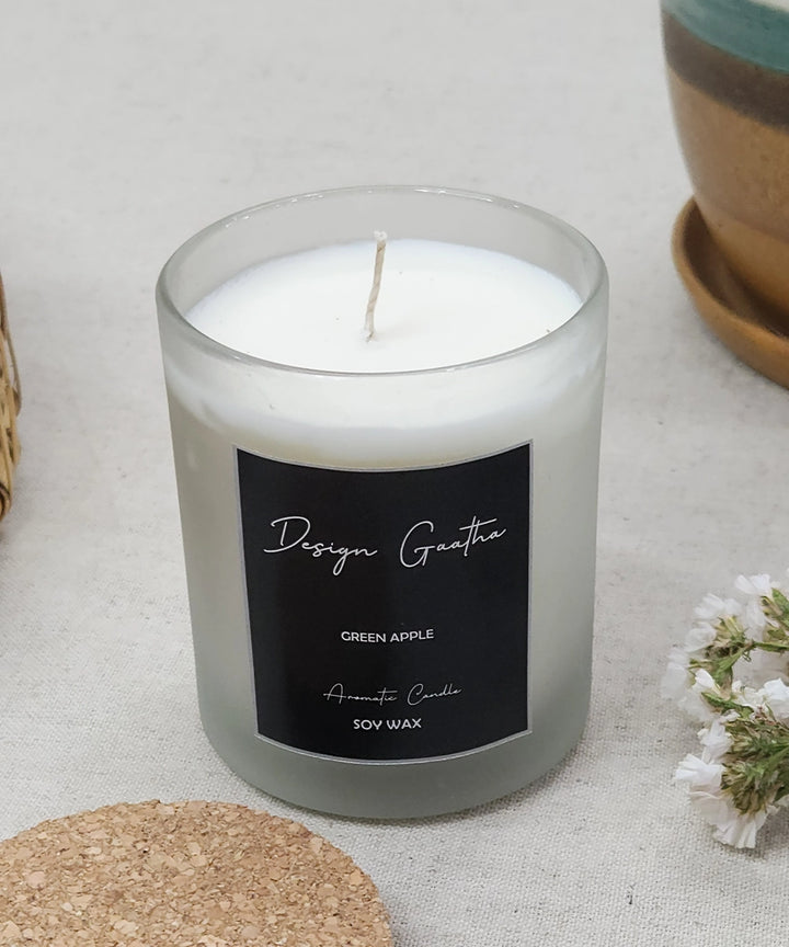 Green Apple Soy Wax Candle (175 gms with 24 hrs burning time)