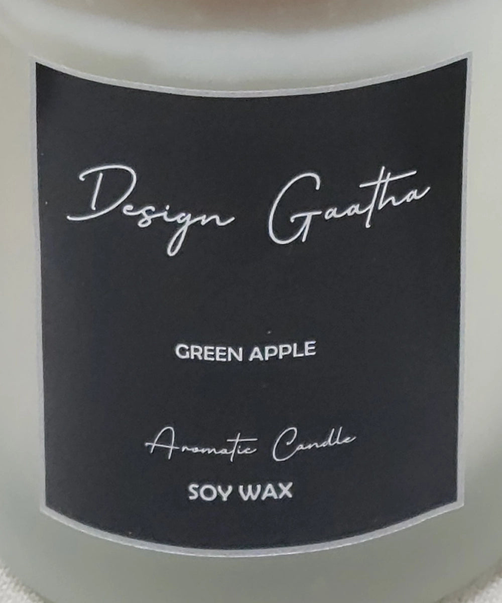 Green Apple Soy Wax Candle (175 gms with 24 hrs burning time)