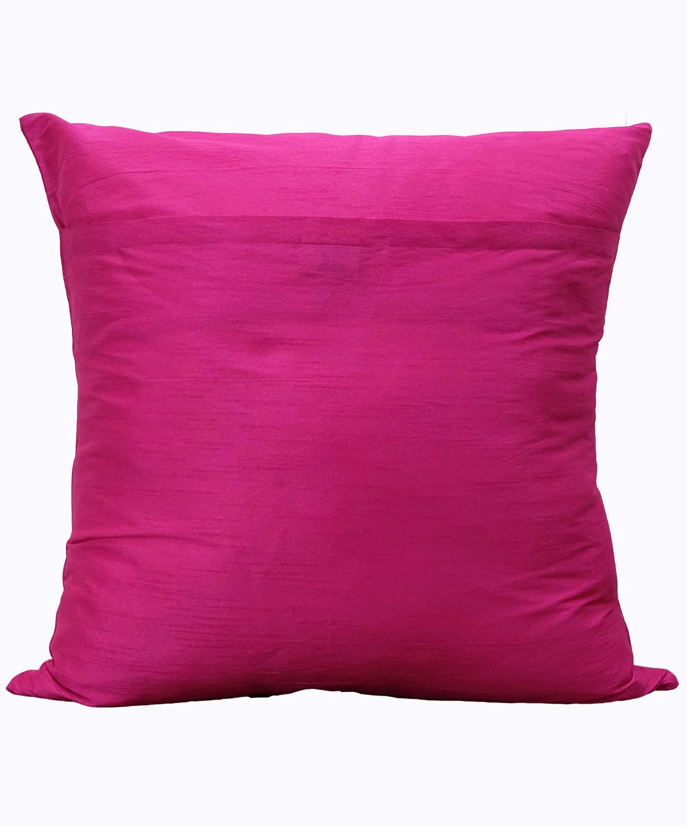 Solid Fuchsia Poly Dupion Cushion Cover 20"x20"