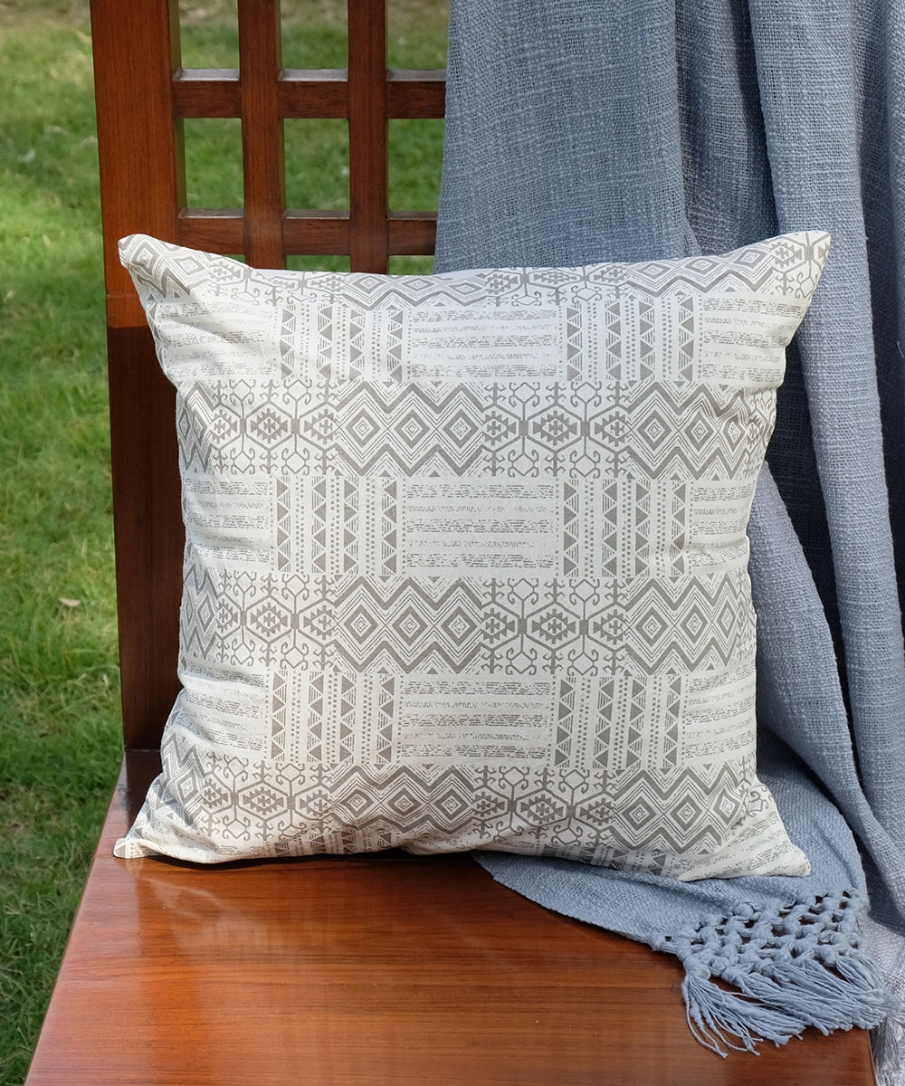 Distress Ashkal Cotton Cushion Cover (16"X16")