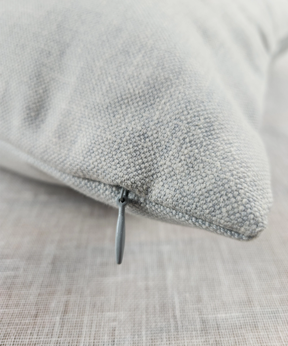 Powder Blue Paisley Dori Embroidered Cushion Cover (16x16 Inches)