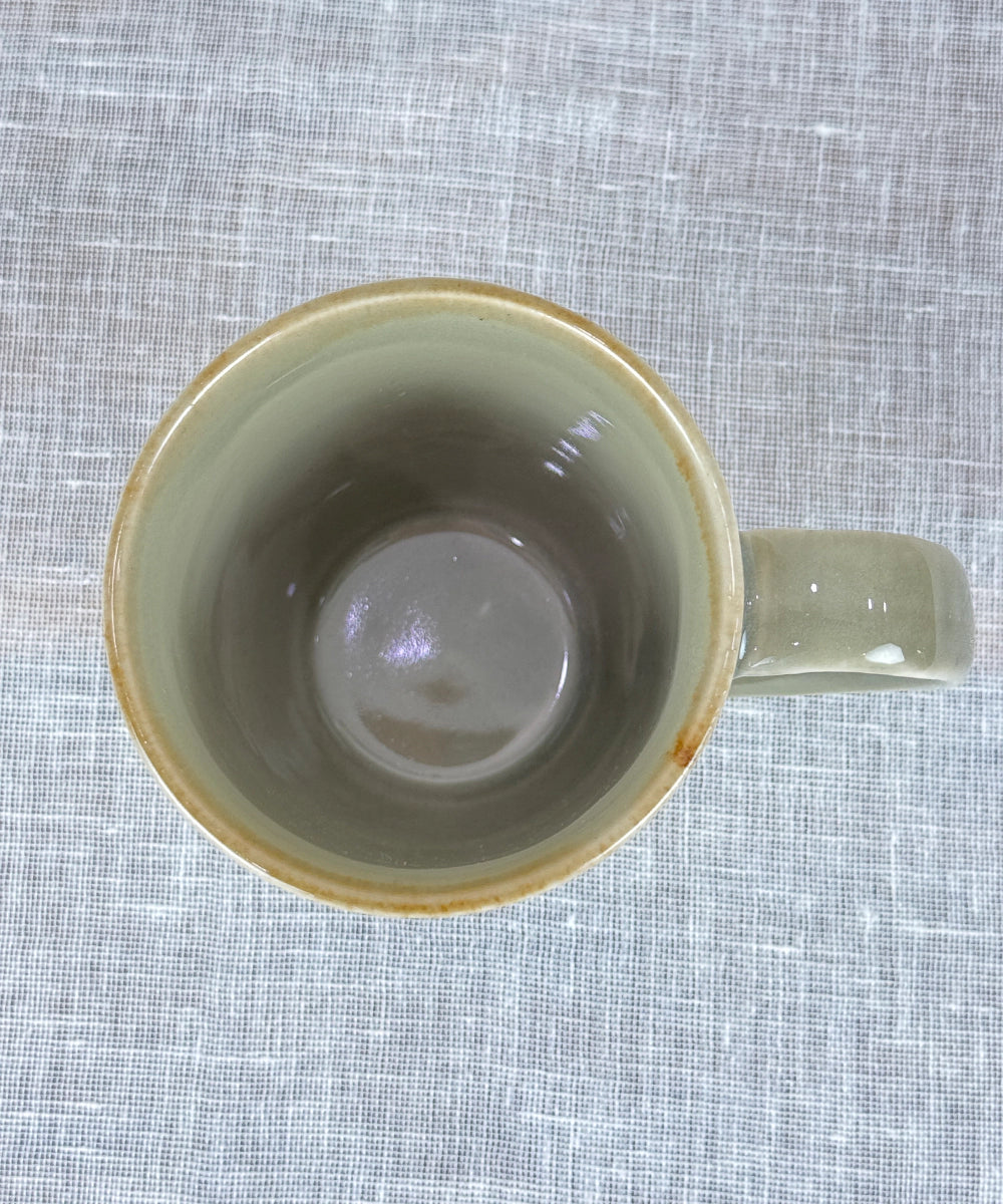 Gift Box Set of 2 Greenish Grey with Amber Tints Ceramic Coffee Mug (300 ml)