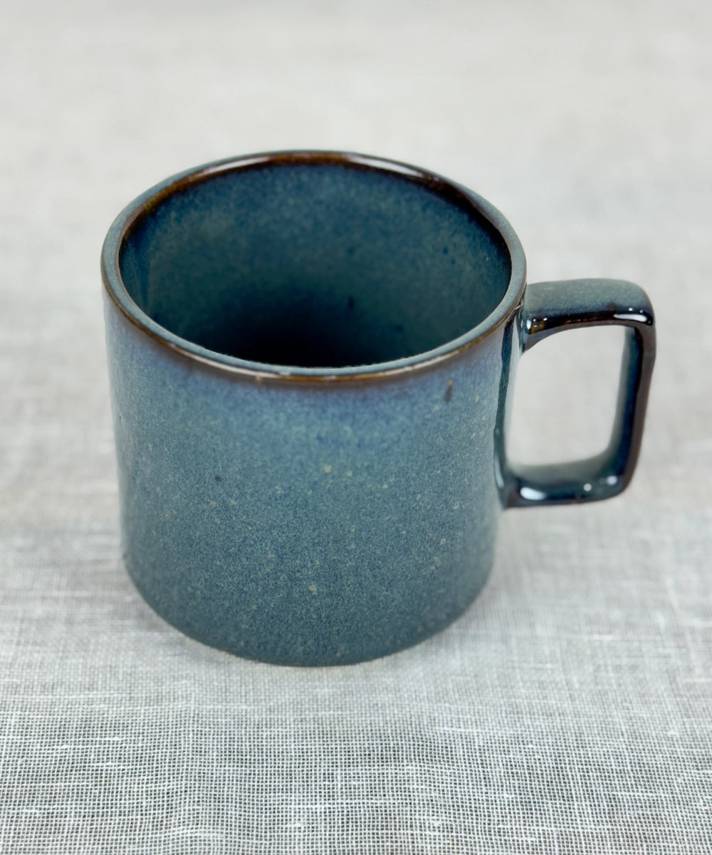 Gift Box Set of 2 Ocean Blue Stackable Ceramic Coffee Mug (300 ml)