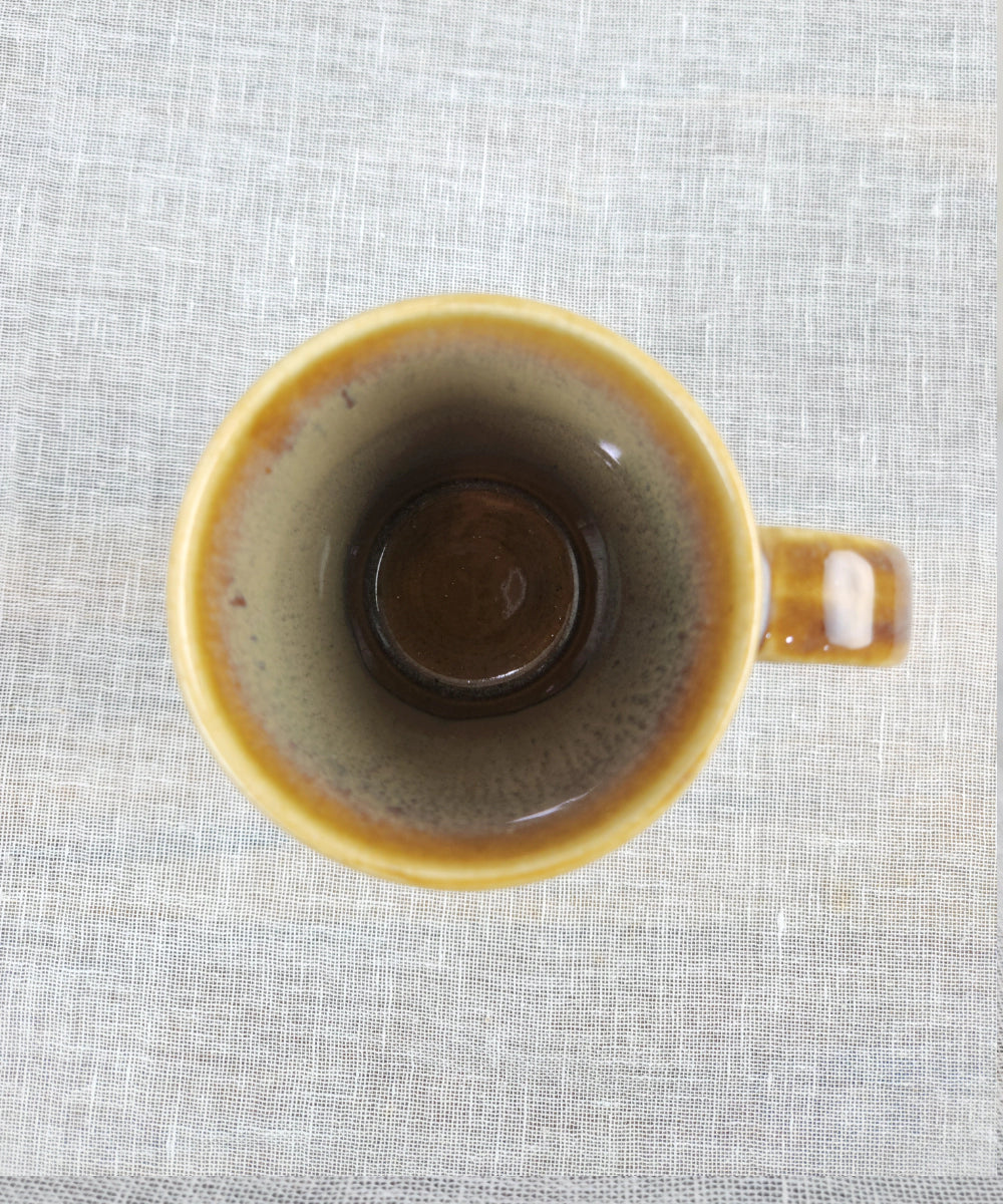 Set of 4 Brown Ceramic Cofee Mug (330 ml)