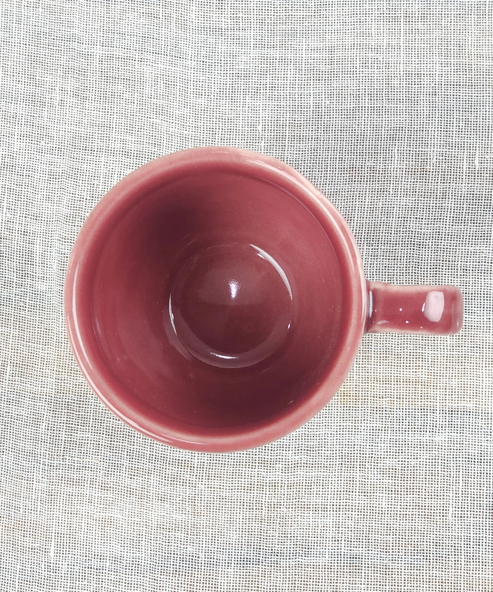 Gift Box Set of 2 Maroon Ceramic Coffee Cups (180ml)