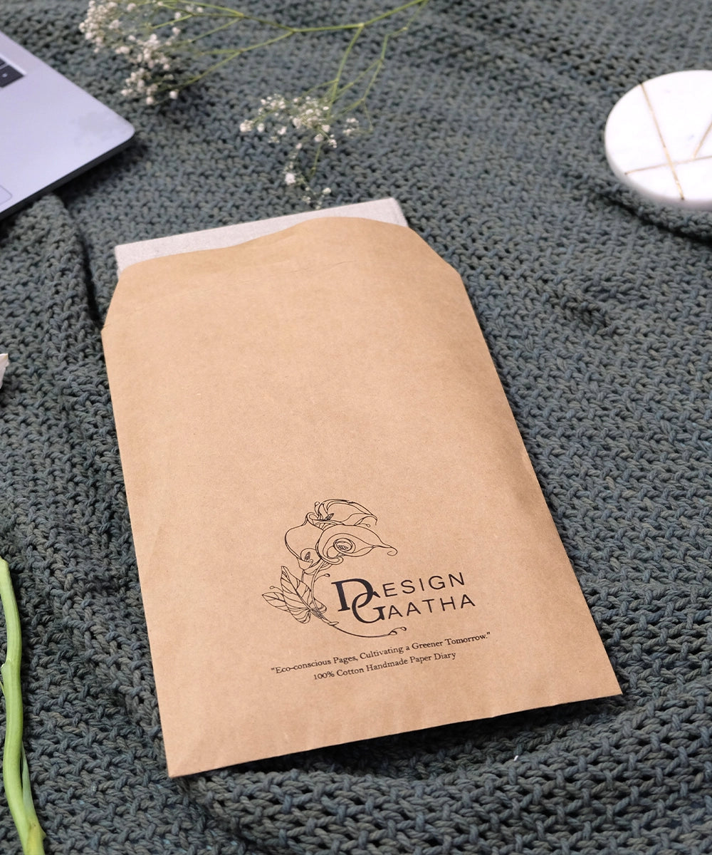 Beige Jute with Crochet lace Handmade Diary