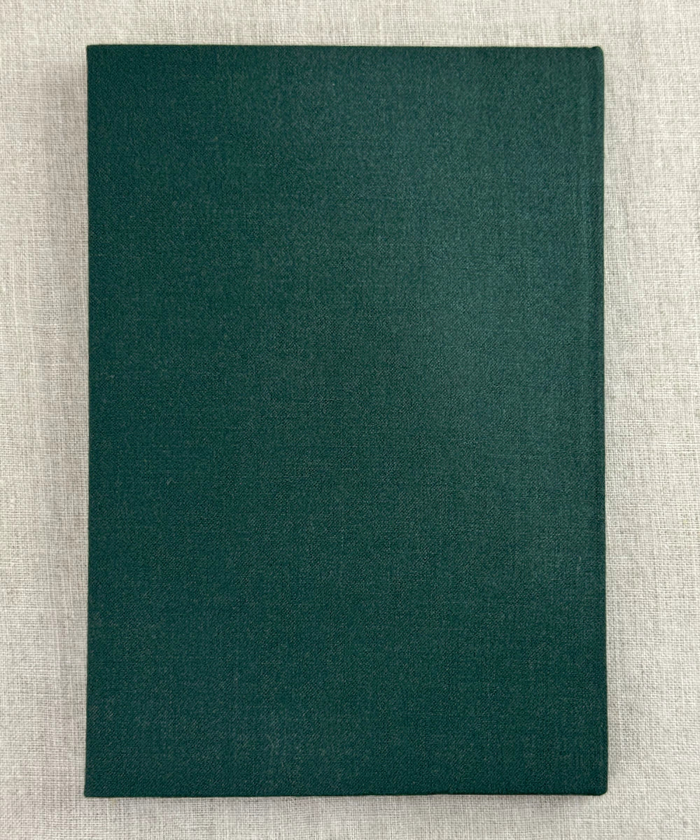 Bottle Green Cotton Hand Embroidered Diary {Handmade Paper)