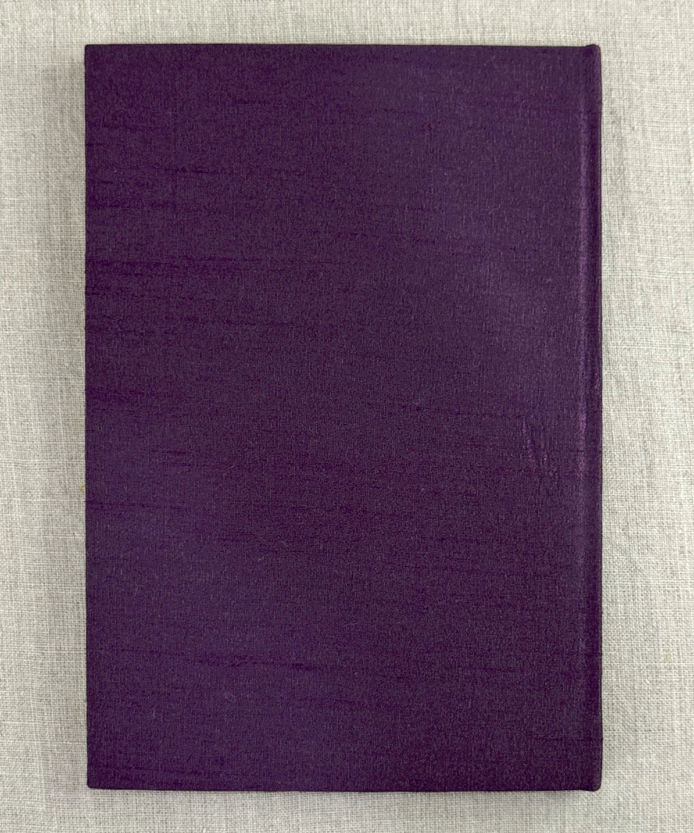 Deep Mauve Dupion Hand Embroidered Diary {Handmade Paper)