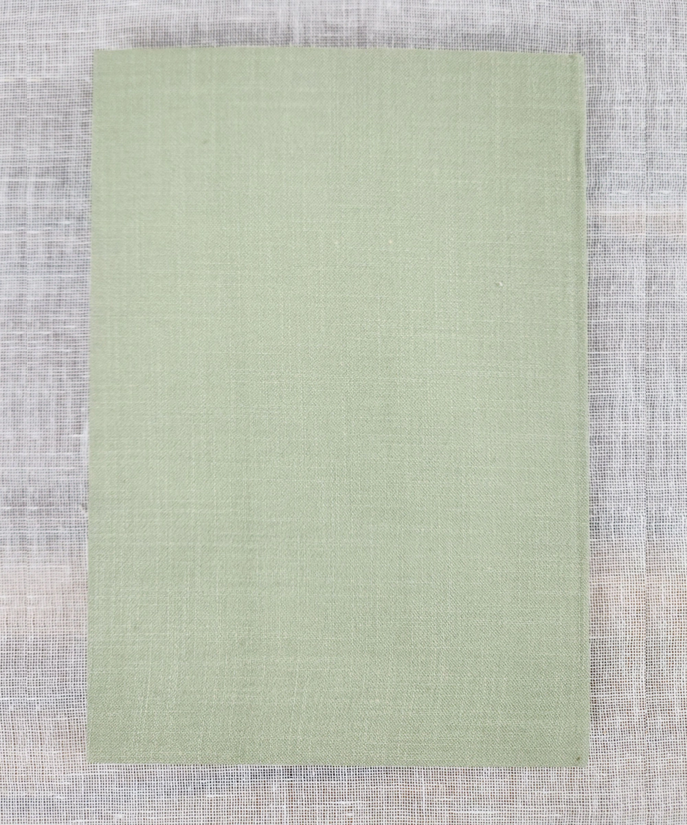 Sage Green Cotton Hand Embroidered Diary (Handmade Paper)
