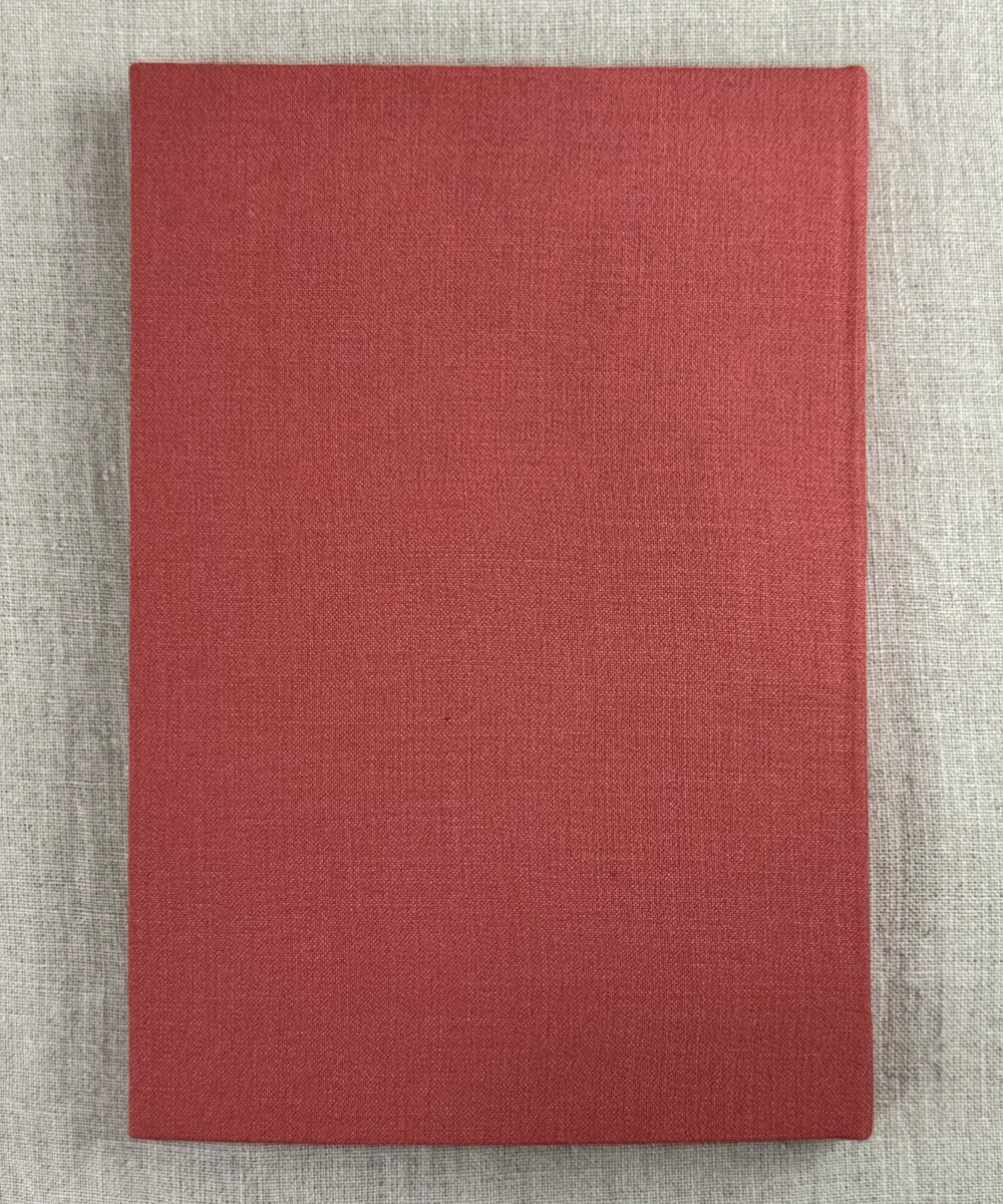 Deep Coral Red Cotton Hand Embroidered Diary {Handmade Paper)