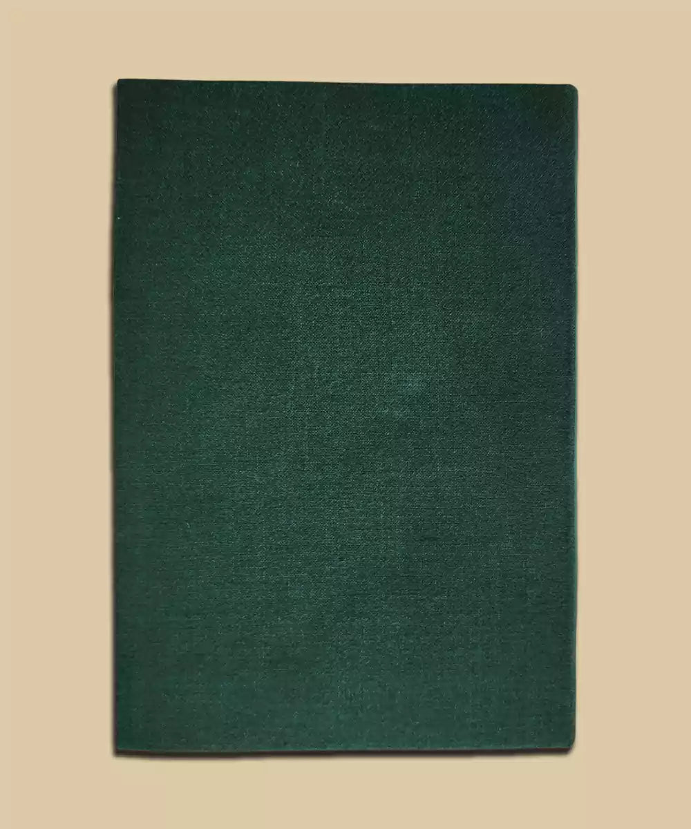 Green Floral Flap Hand Embroidered Diary | Handmade Cotton Paper