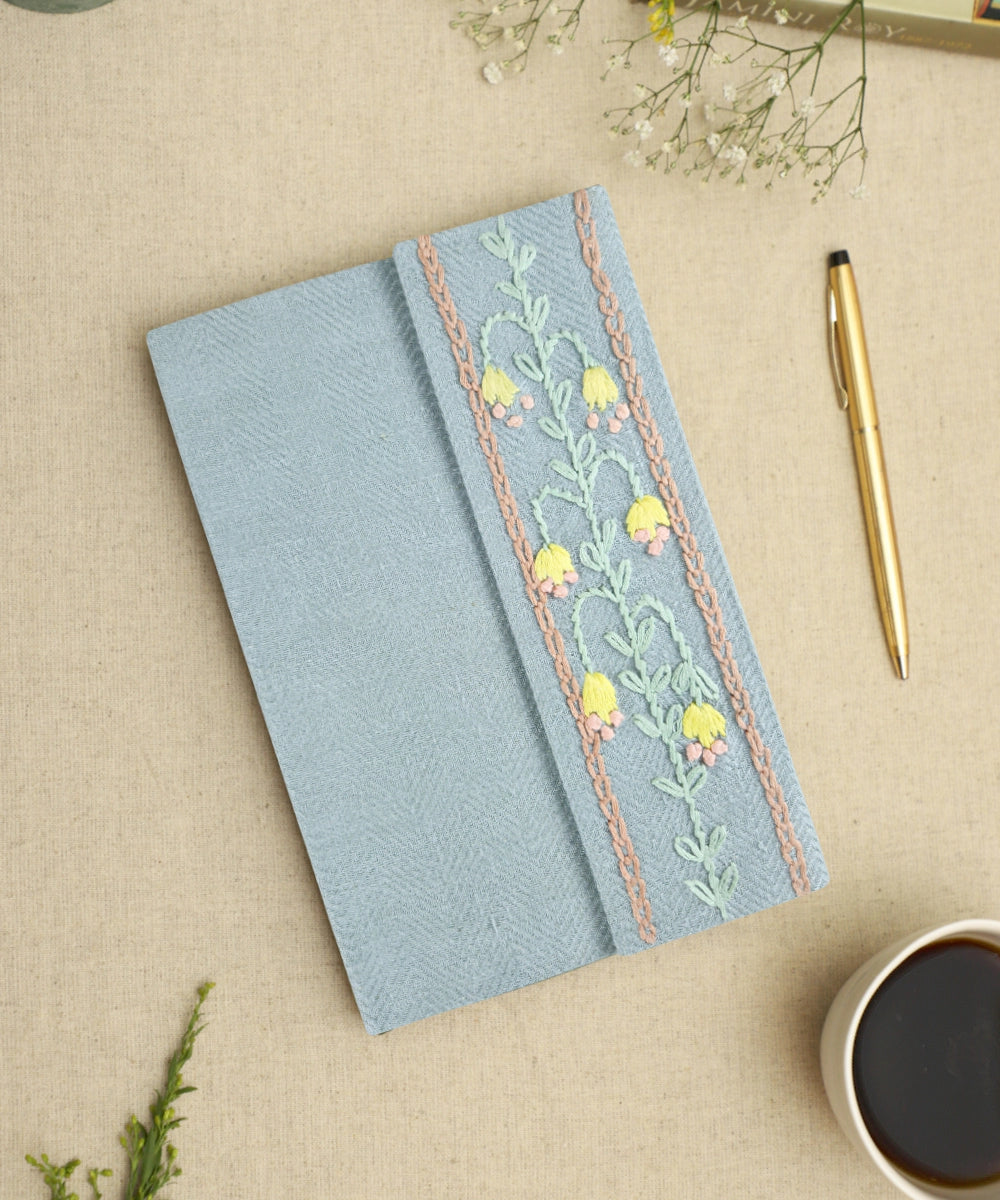 Buy Linen Hand Embroidered Diary Online