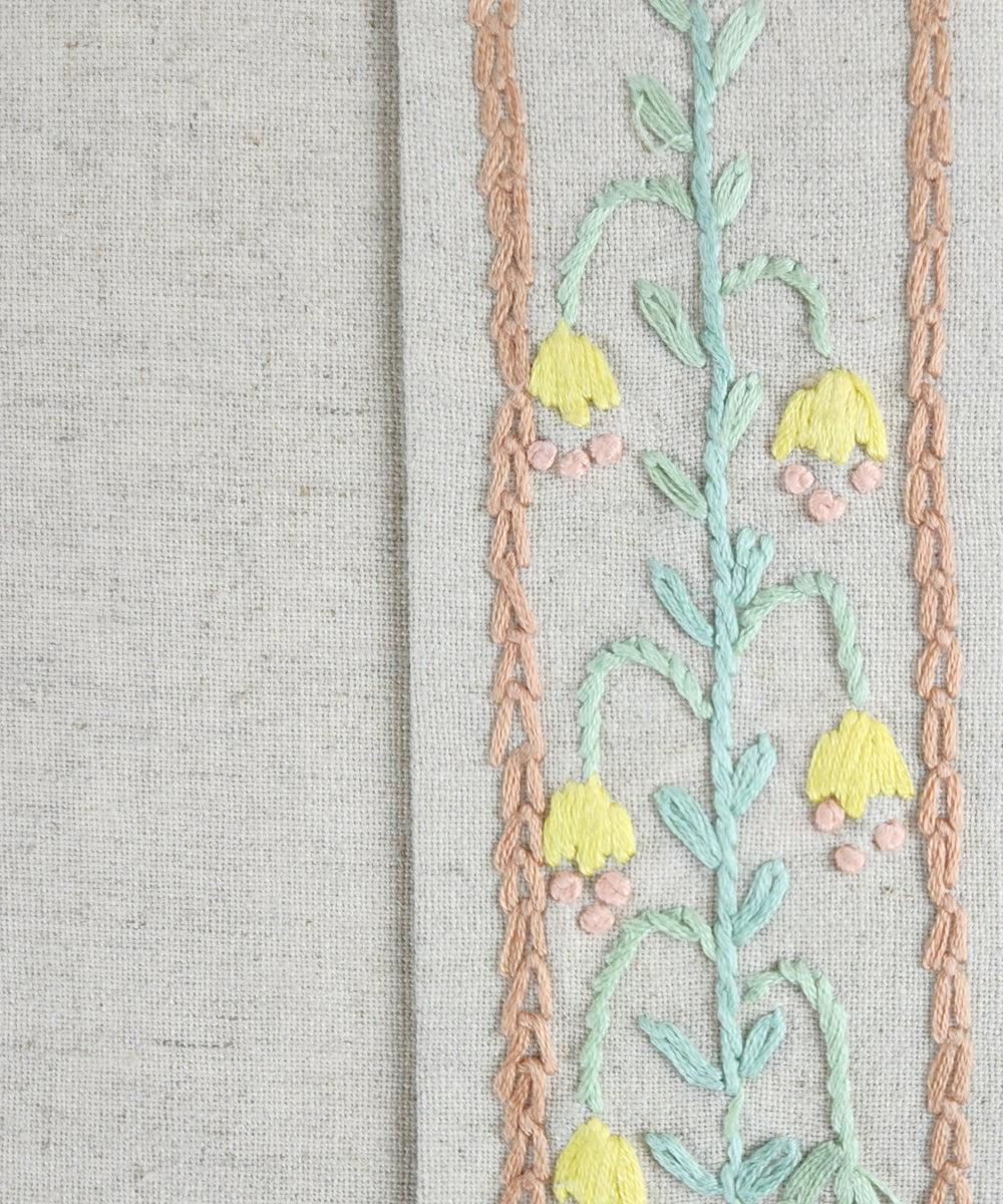 Ecru Cotton Flex Hand Embroidered Diary (Handmade Paper)