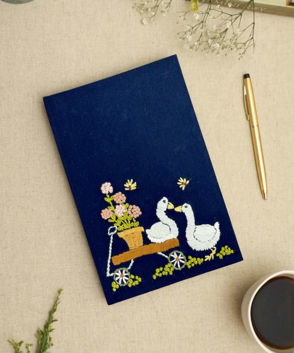 Buy Cotton Hand Embroidered Diary