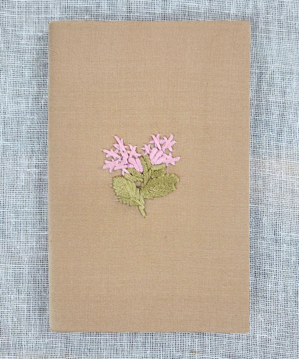 Set of 2 pcs Maroon & Beige Small Hand Embroidered Diary