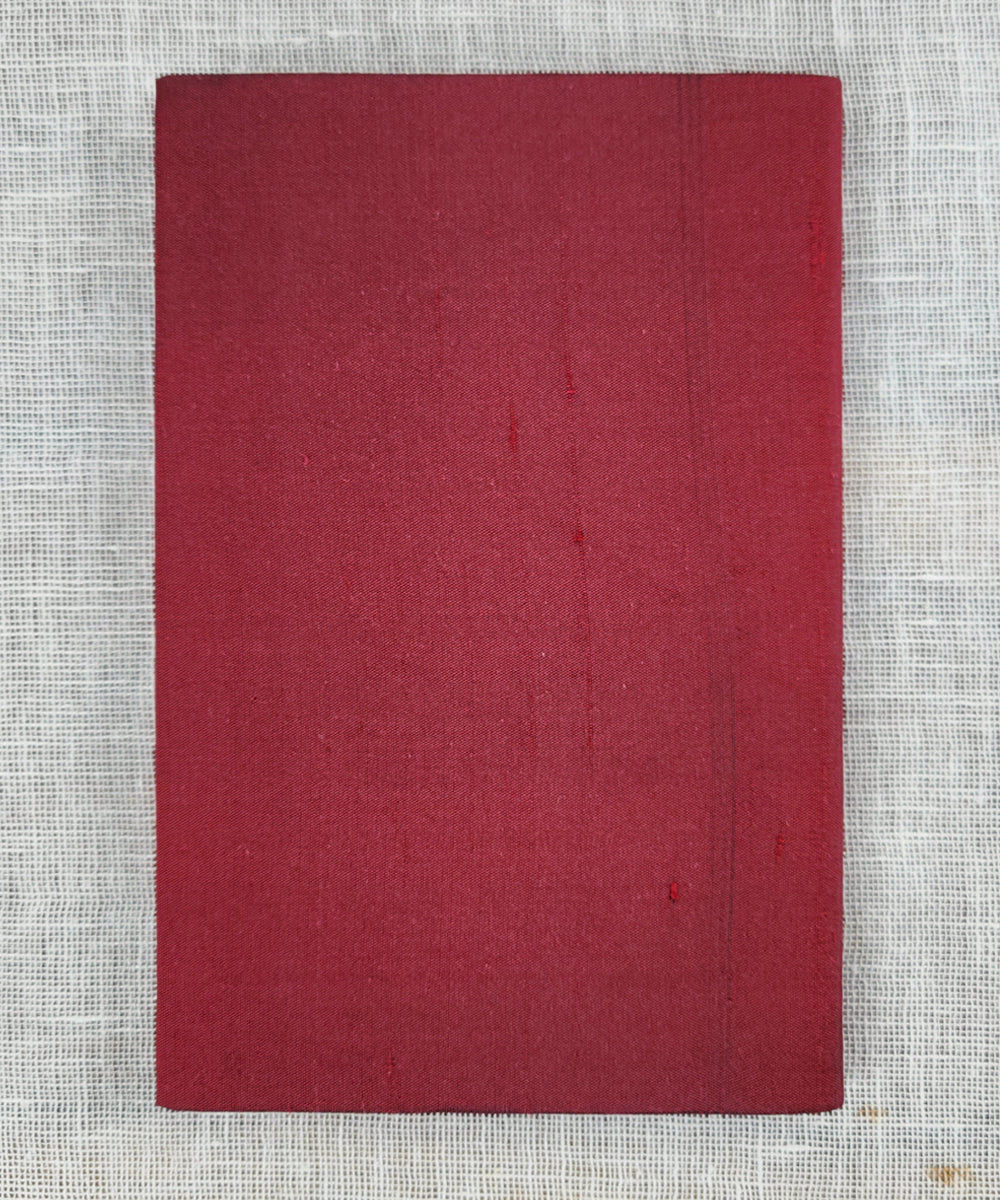 Set of 2 pcs Maroon & Beige Small Hand Embroidered Diary