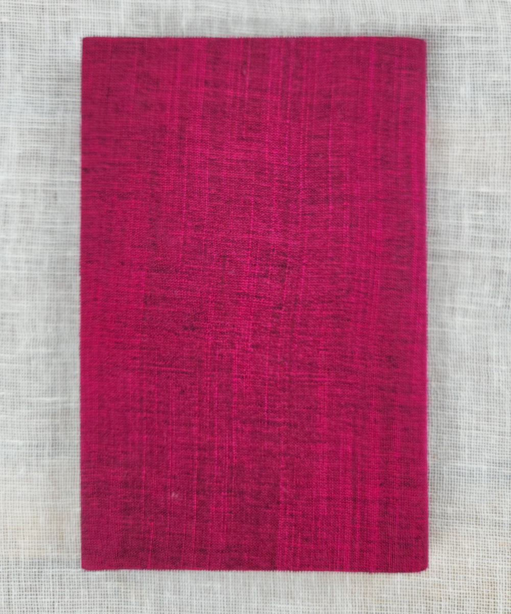 Set of 2 pcs Magenta & Beige Small Hand Embroidered Diary