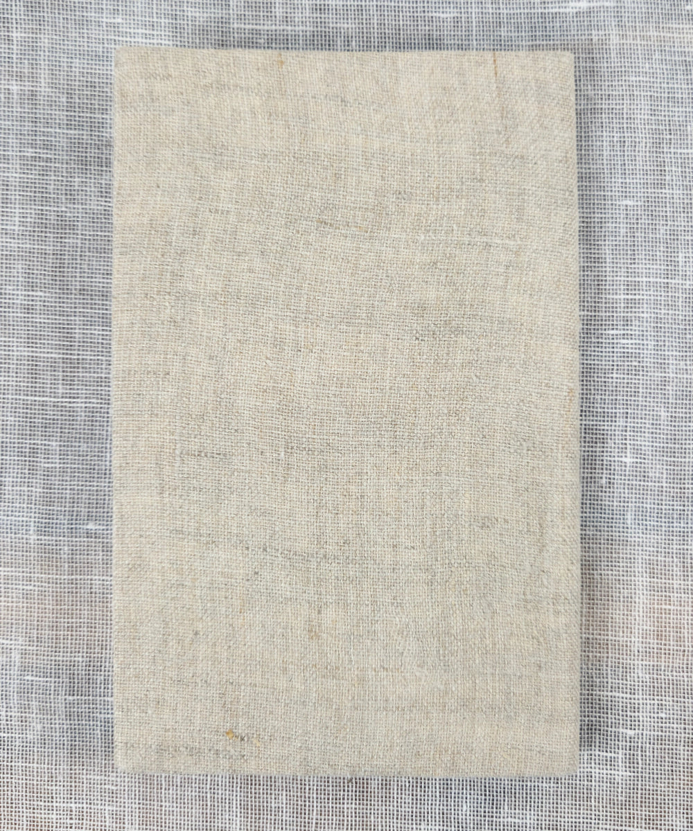 Set of 2 pcs Natural & Light Blue Small Hand Embroidered Diary