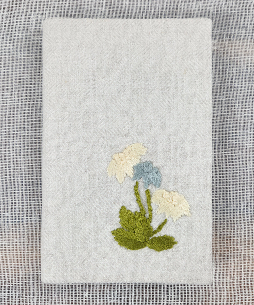 Set of 2 pcs Blue & Light Blue Small Hand Embroidered Diary