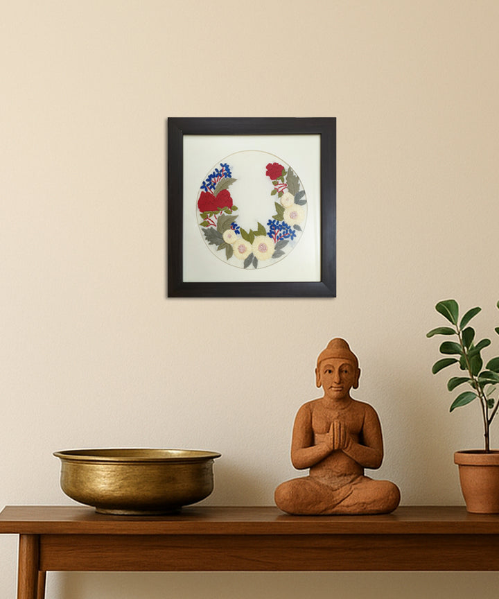 Multicolor Arc Hand Embroidered Wall Art | Framed