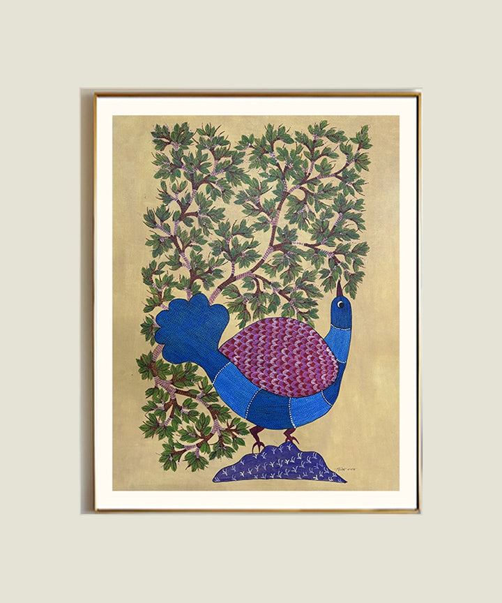 Gond Hand Painting | Bird | 2 x 3 Feet | Unframed