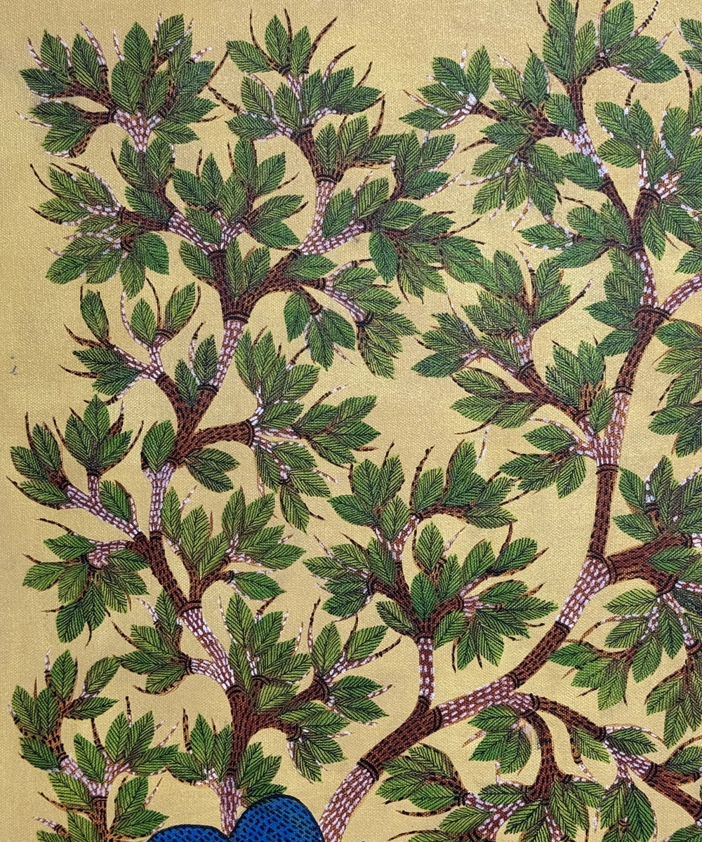 Gond Hand Painting | Bird | 2 x 3 Feet | Unframed