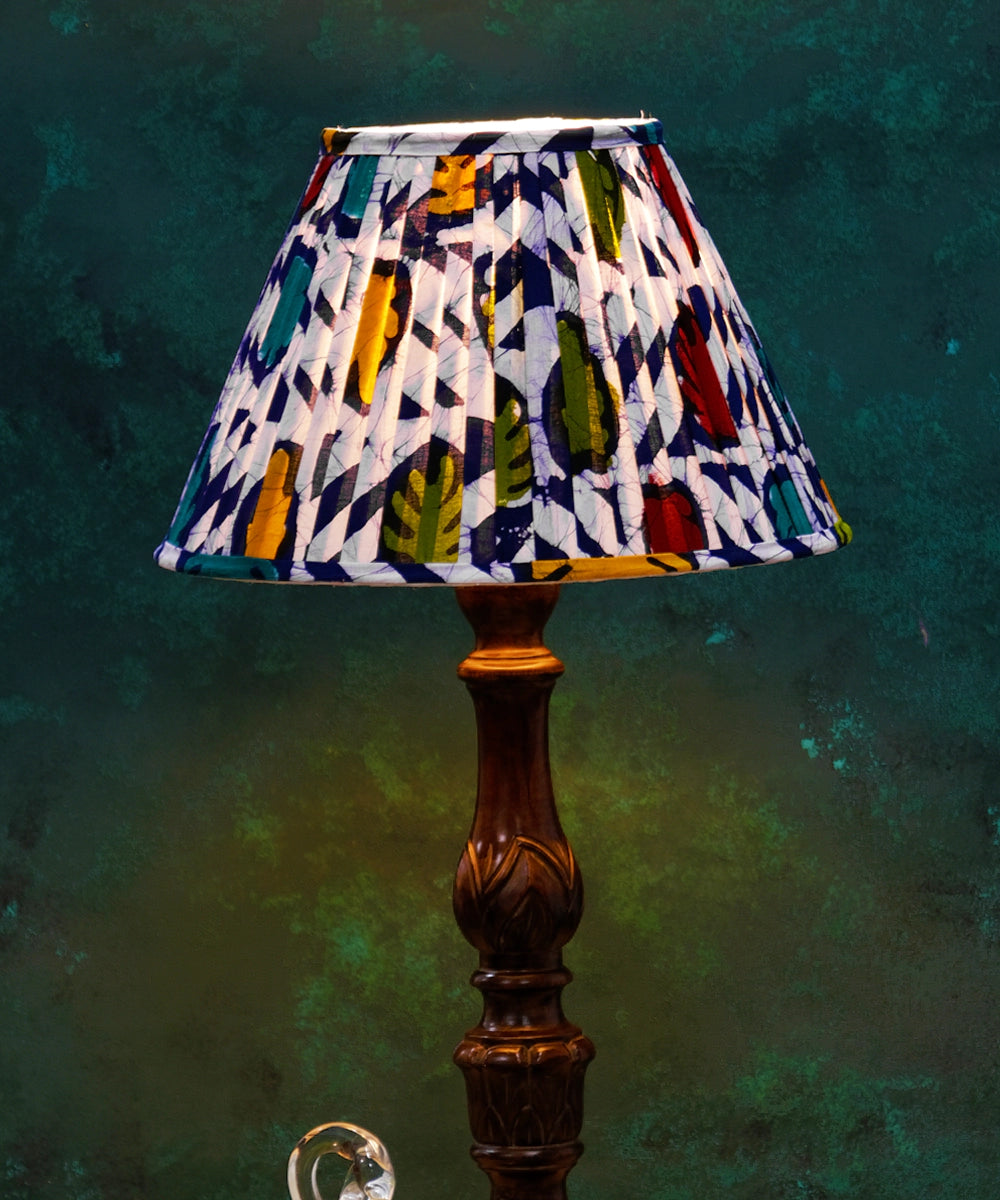 Buy batik pleated cotton lampshade Online in India
