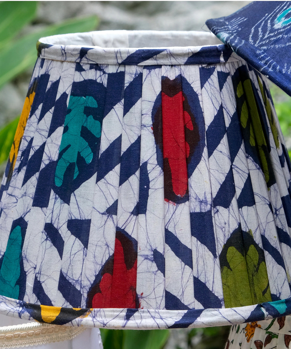 Multicolour Batik Pleated Empire Lampshade