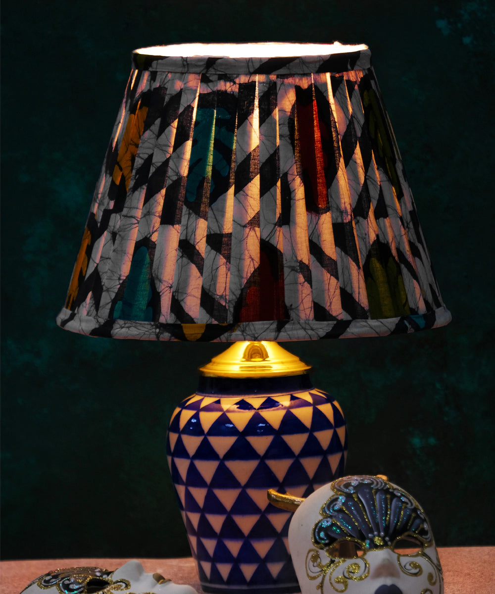 Multicolour Batik Pleated Empire Lampshade