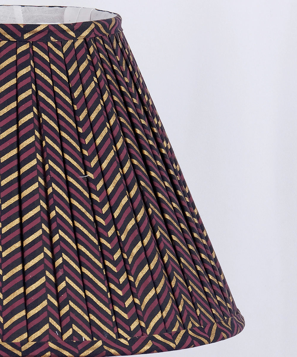Chevron Block Print Pleated Empire Lampshade