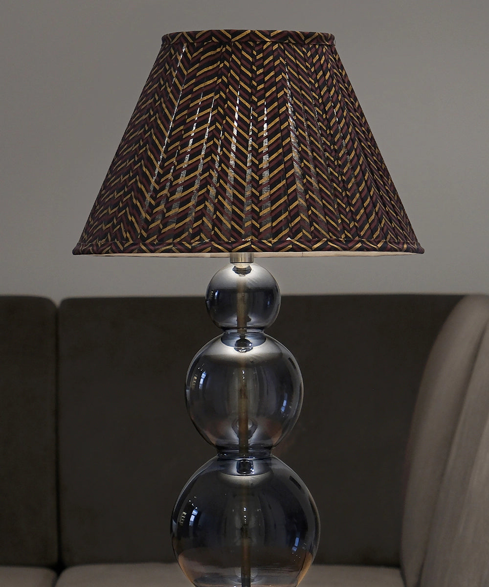Chevron Block Print Pleated Empire Lampshade