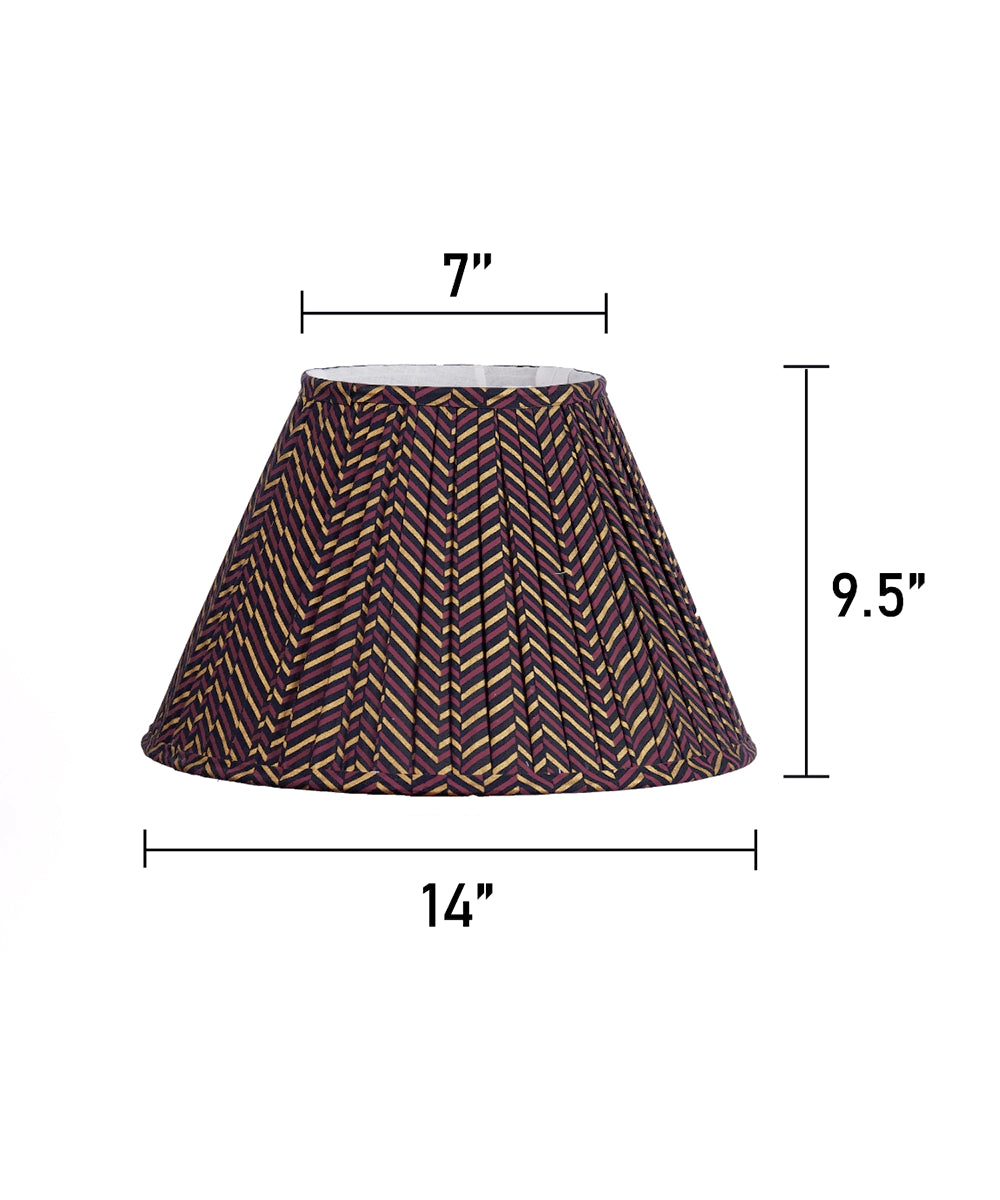 Chevron Block Print Pleated Empire Lampshade