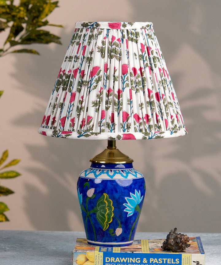 White Pink Block Print Empire Lampshade