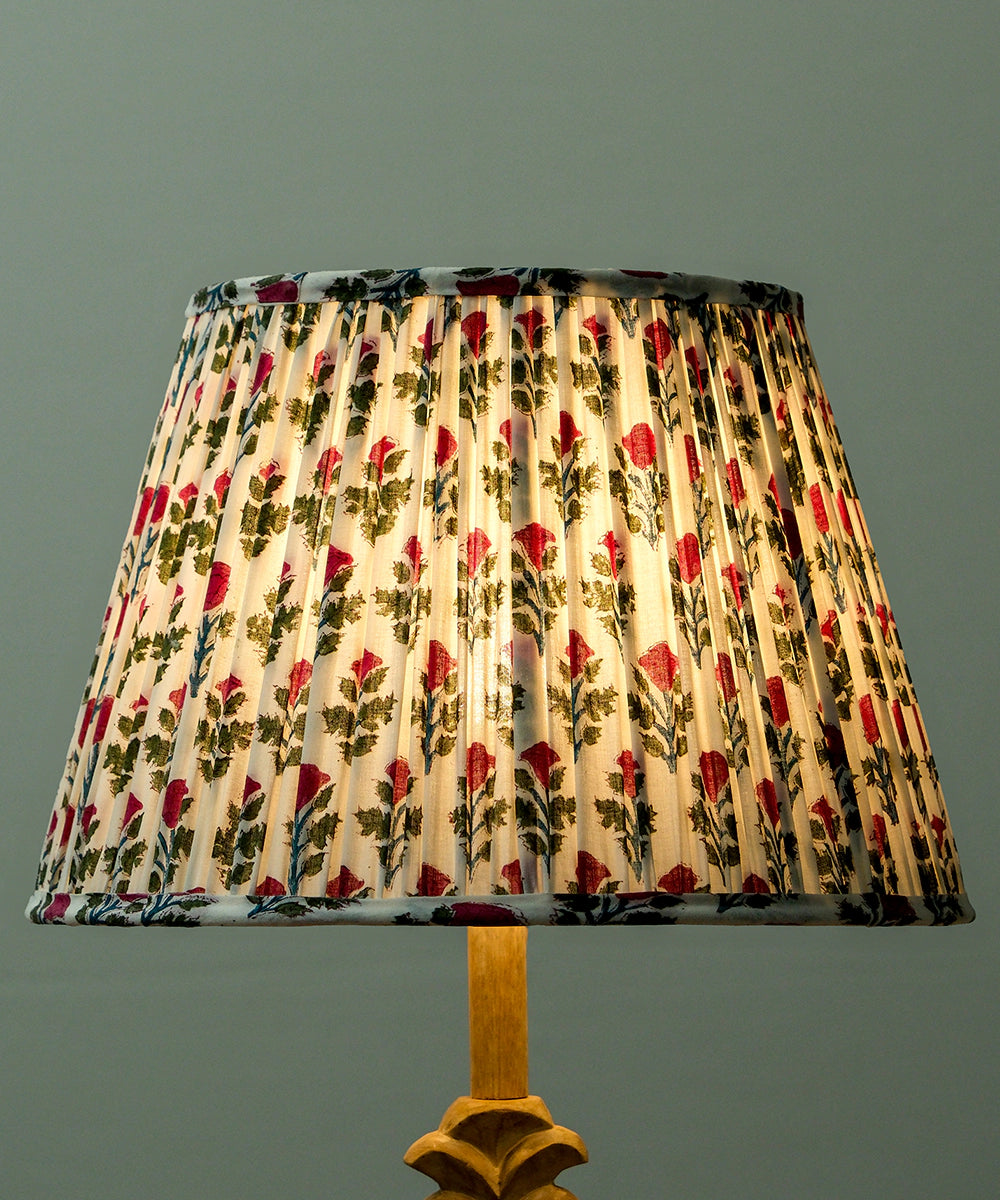 White Pink Block Print Empire Lampshade