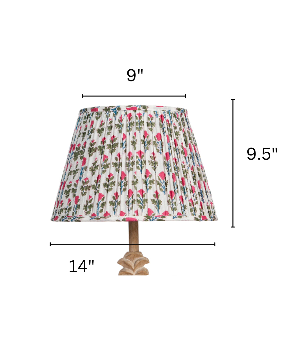 White Pink Block Print Empire Lampshade